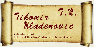 Tihomir Mladenović vizit kartica